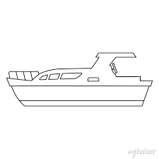 Boat Line Icon Logo Design Marines