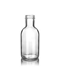 Flint Clear Stout Round Glass Bottle