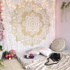 Golden Mandala Wall Hanging Hippie