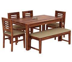 Buy Janet 6 Seater Glass Top Dining Set