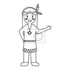 Happy Native American Person Icon Image