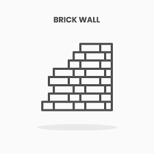 Brick Wall Icon Vector Ilration