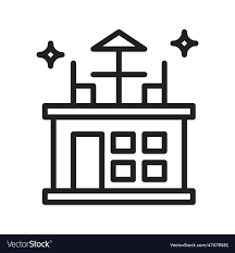 Rooftop Icon Image Royalty Free Vector