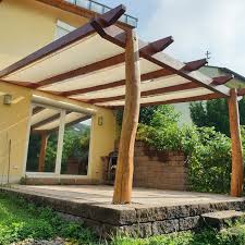 Terrace Roof Made Of Wood Construction