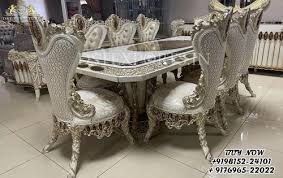 Black Gold Baroque Style Dining Room