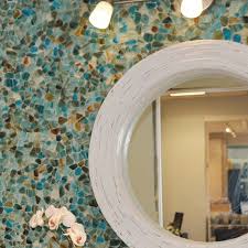 Aqua Marino Matte Beach Glass Mosaic