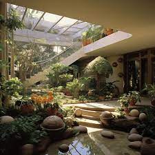 Indoor Garden In Modern Mega Mansion