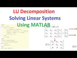 Lu Decomposition For Solving Linear
