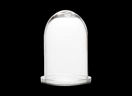 Bell Jar Glass W Glass Bottom Nordic
