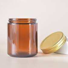 250ml Amber Glass Jar With Copper Lid