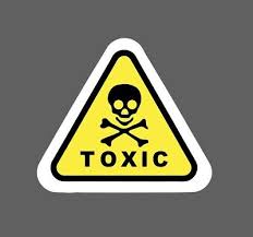 Toxic Warning Sticker Waterproof