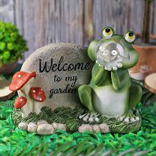 Frog Blowing Bubbles Solar Powered Lamp