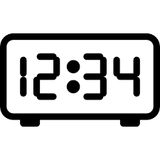 Digital Clock Those Icons Lineal Icon