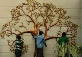 Golden Fiberglass Tree Of Life Wall