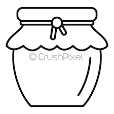 Honey Jar Icon Outline Style Stock