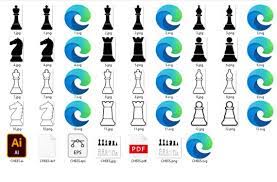 Chess Pieces Icon Set Svg Png Jpg