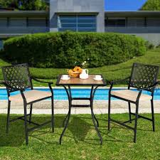Metal Patio Outdoor Bar Stool Height