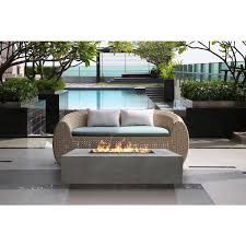 Rectangle Concrete Natural Gas Fire Pit