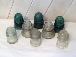 Antique Electrical Insulators Aqua Blue