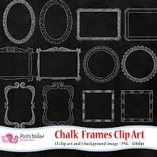 Chalkboard Frames Clipart Digital Clip