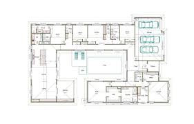 Courtyard Home House Plan Triple Garage