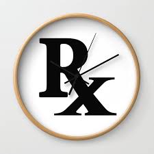 Classic Rx Icon Wall Clock By