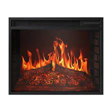 Classic Led Fireplace On 75 Cm In Black