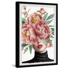 Marmont Hill Beauty And Flowers Framed Painting Print