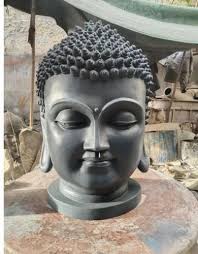 Fiber Buddha Head Statue Garden At Rs