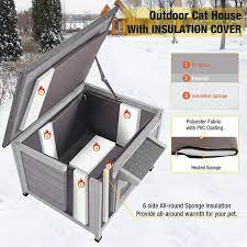 Aivituvin Insulated Wooden Cat House
