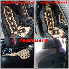 Pair Beaded Car Seat Covers With
