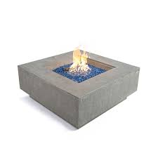 Square Concrete Gas Fire Table