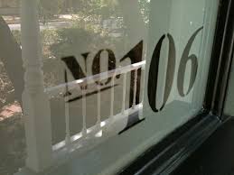 House Numbers Negative Etch Frost On