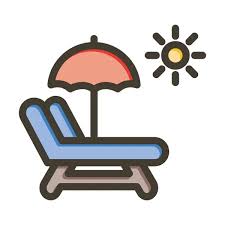 Cartoon Sun Lounger Vector Images