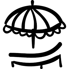 Umbrella Hand Drawn Beach Tool Free Icons