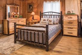 King Size Bedroom Set In Rustic Hickory