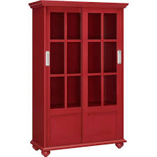 Red Wood 4 Shelf Standard Bookcase With