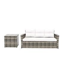 Westin Furniture Madore 2 Pc Sofa And Table Set White
