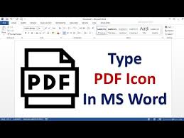 Pdf Icon In Ms Word Insert Pdf Icon