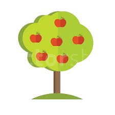 Apple Tree With Fruits Icon Vector