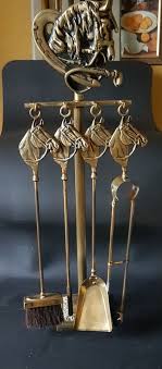 Vintage Brass Fireplace Tools Brass And