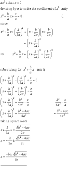 Quadratic Equations Algebra Pure