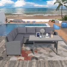 Outdoor Furniture Table And Sofa Bench