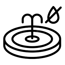 Water Fountain Save Icon Outline Vector