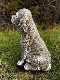 Stone Spaniel Statue Concrete Dog