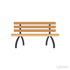 Park Bench Icon Over White Background
