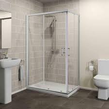 Wellfor 36 In X 72 In Corner Shower Enclosure Clear Glass Double Sliding Doors With Handle In Chrome Base Not Included