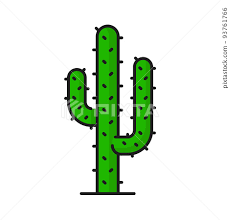 Cactus Icon Plant Of Tropical Tree Or
