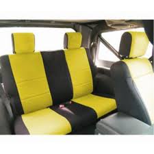 2007 Jeep Wrangler Jk Coverking Neoprene Rear Seat Cover Black Yellow Spc206