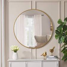 Home Decorators Collection Medium Round Black Classic Accent Mirror 24 In Diameter